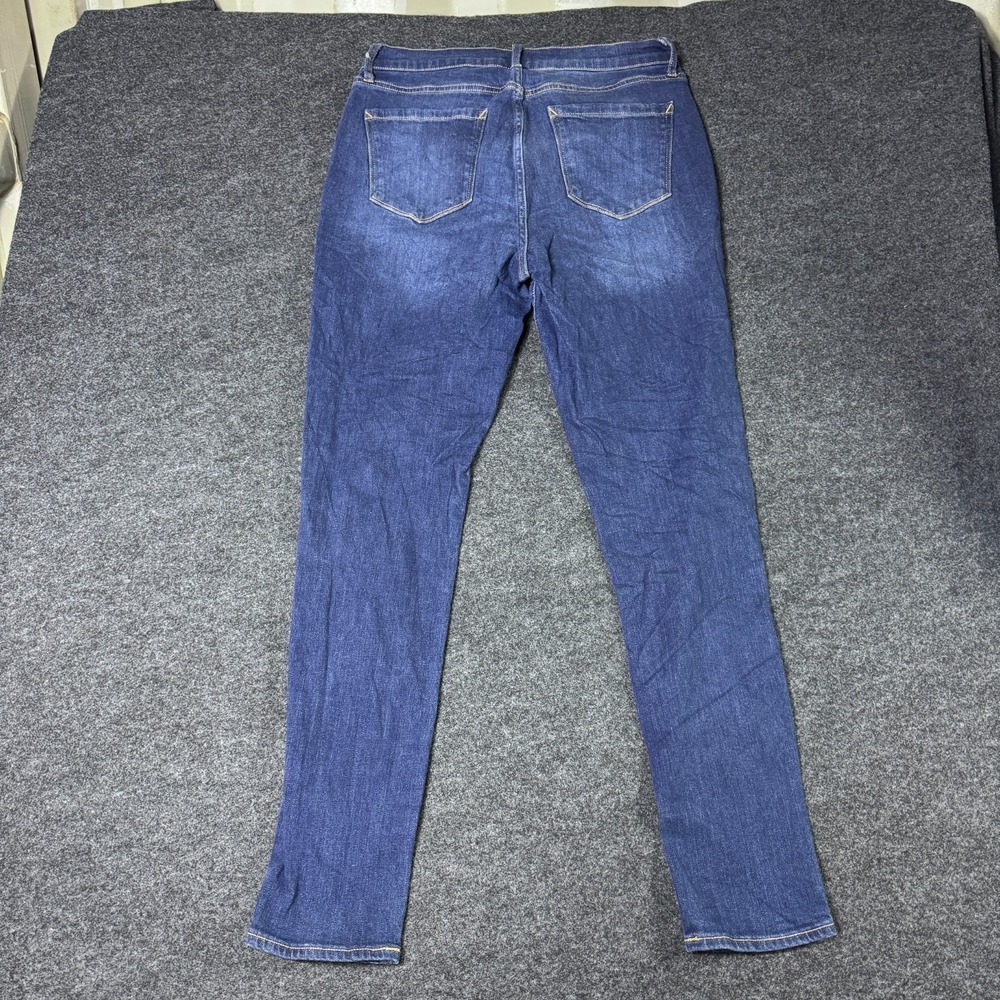 A New Approach a.n.a High Rise Skinny Jeans Womens 8 Blue Denim Button Fly